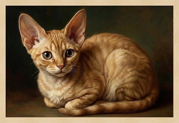Devon Rex Cat Portrait