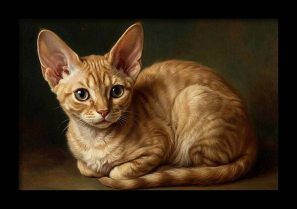 Devon Rex Cat Portrait