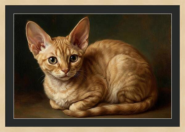 Devon Rex Cat Portrait
