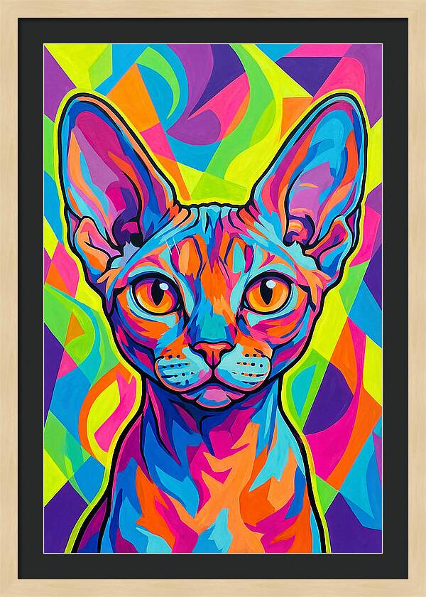Devon Rex In Vibrant Colors