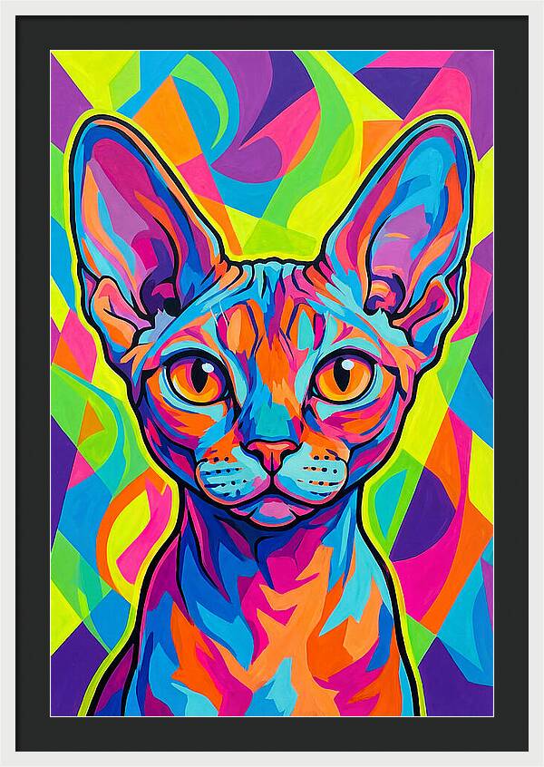 Devon Rex In Vibrant Colors