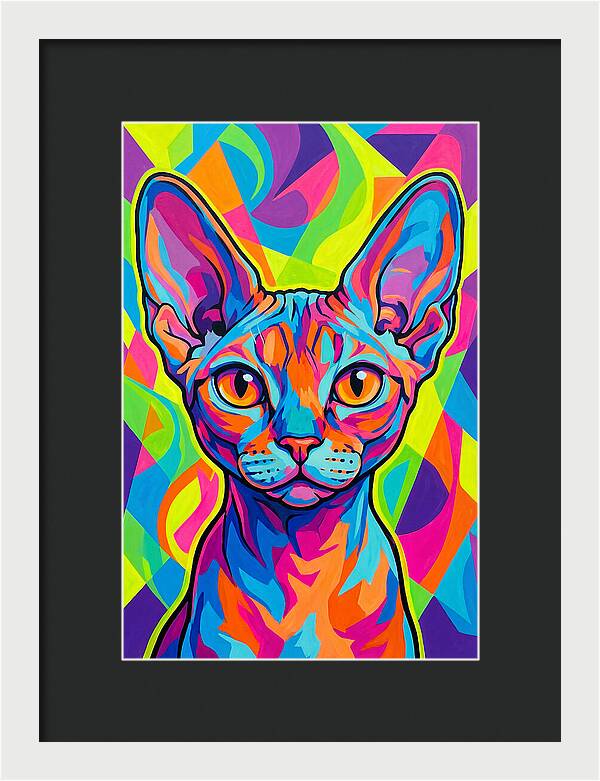 Devon Rex In Vibrant Colors