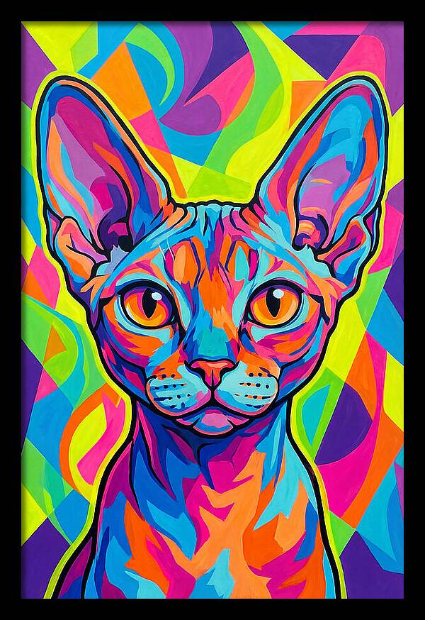 Devon Rex In Vibrant Colors