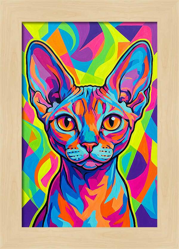 Devon Rex In Vibrant Colors