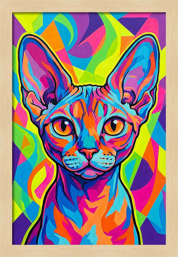 Devon Rex In Vibrant Colors