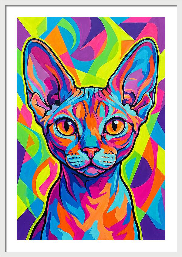 Devon Rex In Vibrant Colors