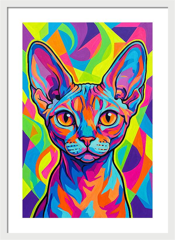 Devon Rex In Vibrant Colors