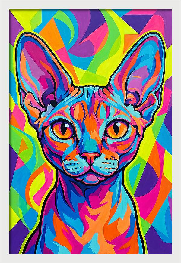 Devon Rex In Vibrant Colors