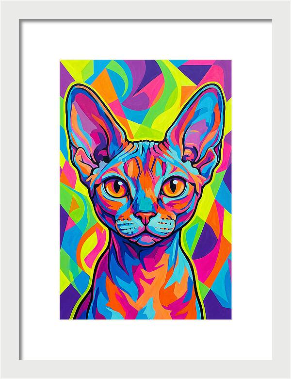 Devon Rex In Vibrant Colors
