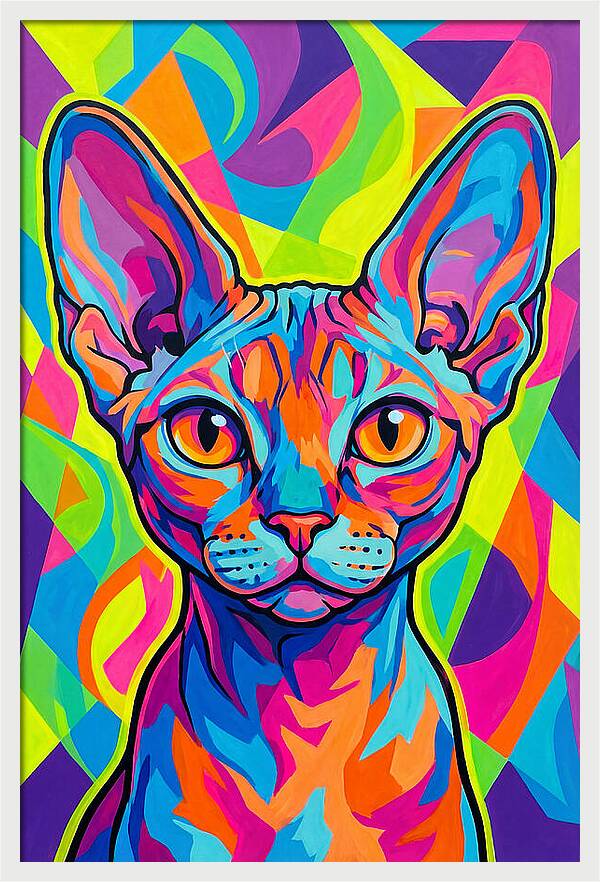 Devon Rex In Vibrant Colors