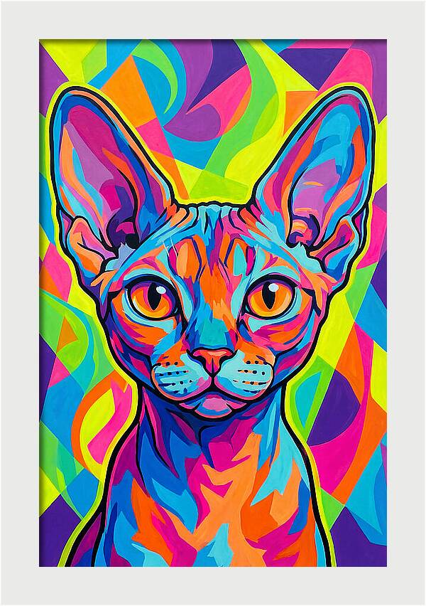 Devon Rex In Vibrant Colors