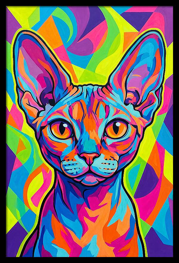 Devon Rex In Vibrant Colors