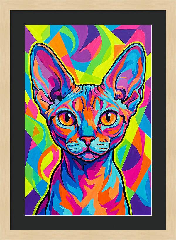 Devon Rex In Vibrant Colors
