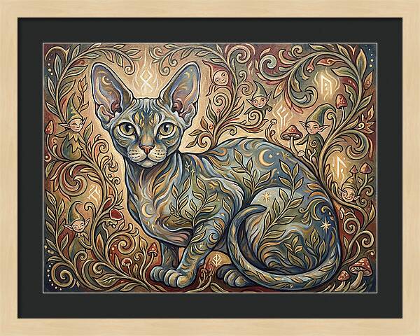 Devon Rex Surrounded By Whimsy