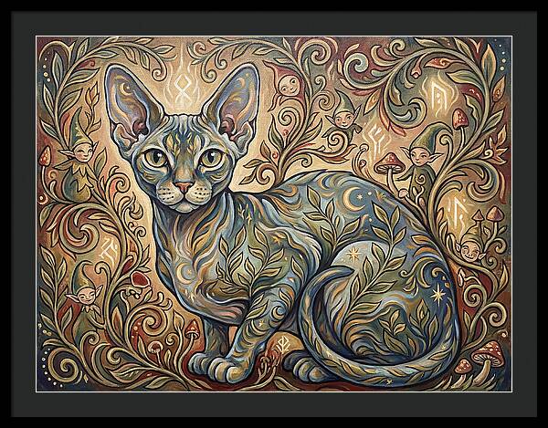 Devon Rex Surrounded By Whimsy
