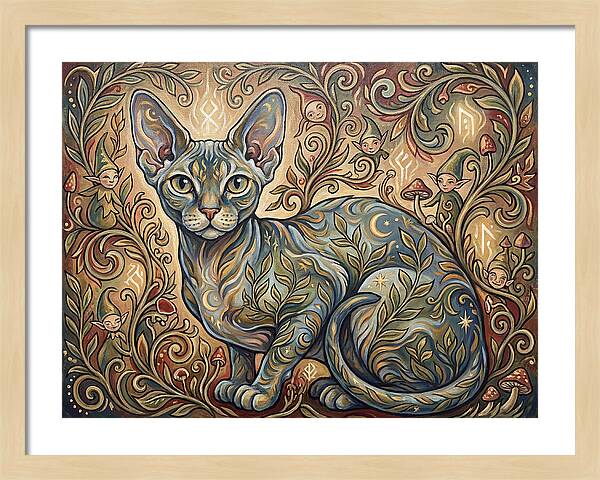 Devon Rex Surrounded By Whimsy