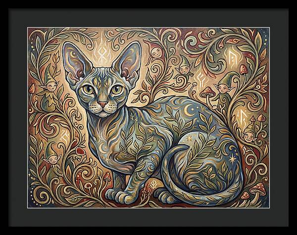 Devon Rex Surrounded By Whimsy