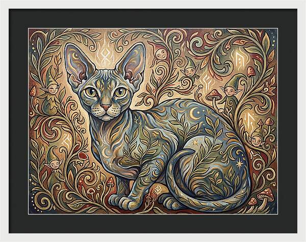 Devon Rex Surrounded By Whimsy