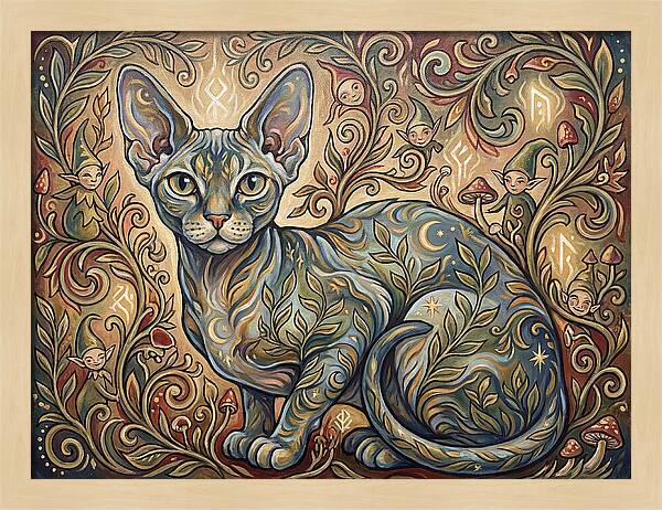 Devon Rex Surrounded By Whimsy