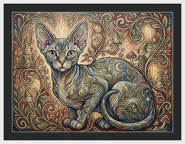 Devon Rex Surrounded By Whimsy