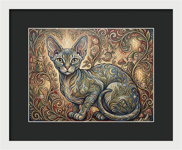 Devon Rex Surrounded By Whimsy