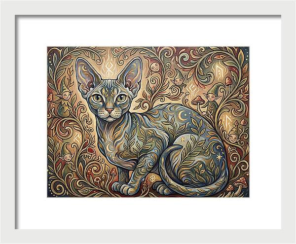 Devon Rex Surrounded By Whimsy