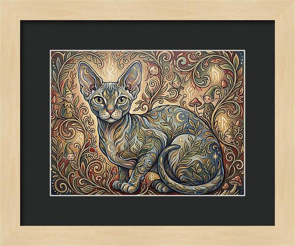 Devon Rex Surrounded By Whimsy