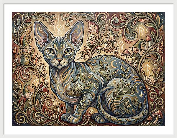 Devon Rex Surrounded By Whimsy