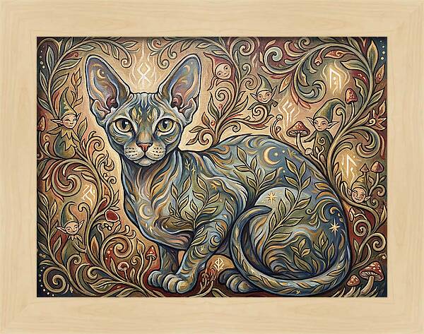 Devon Rex Surrounded By Whimsy