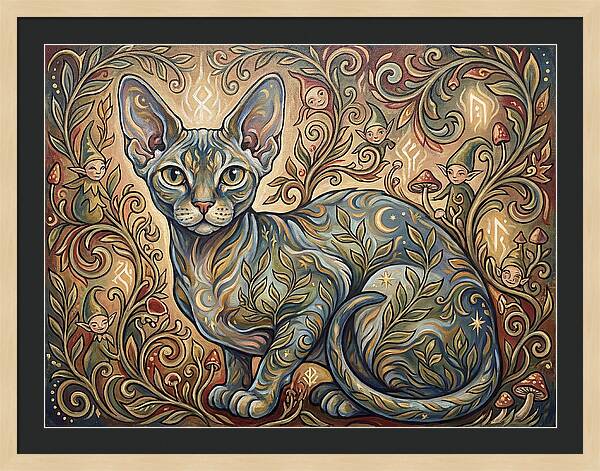 Devon Rex Surrounded By Whimsy
