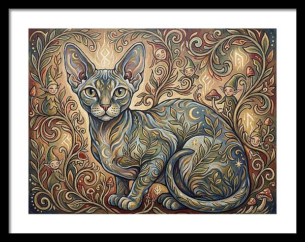 Devon Rex Surrounded By Whimsy
