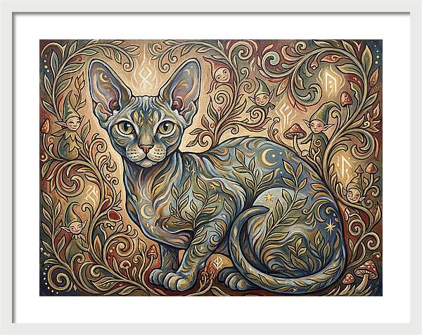 Devon Rex Surrounded By Whimsy