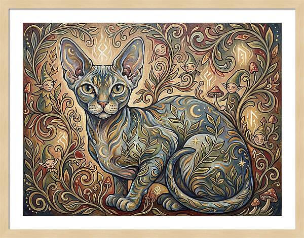 Devon Rex Surrounded By Whimsy