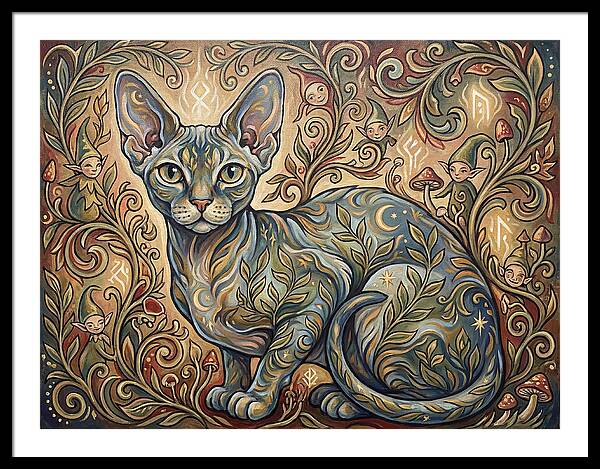 Devon Rex Surrounded By Whimsy