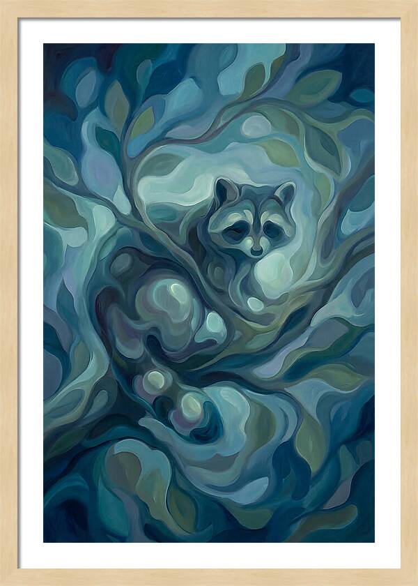 Dexterous Raccoon In Night