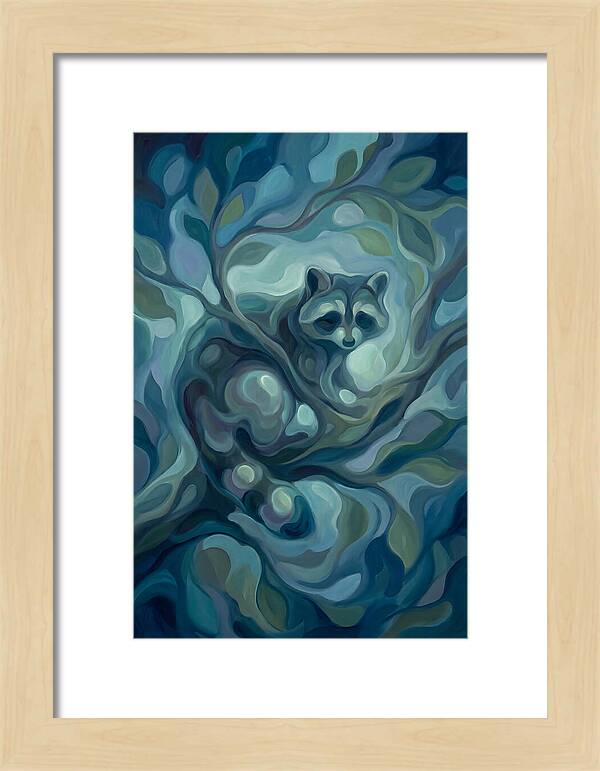 Dexterous Raccoon In Night
