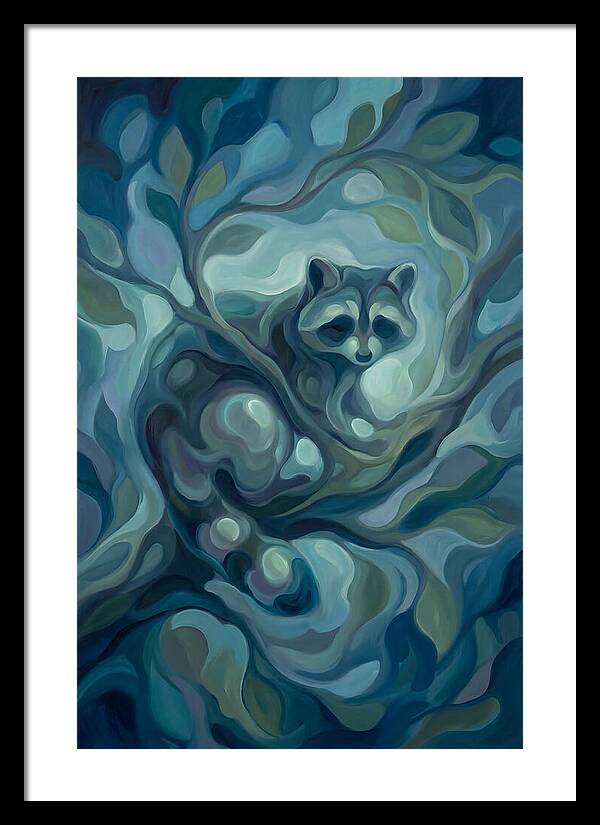 Dexterous Raccoon In Night