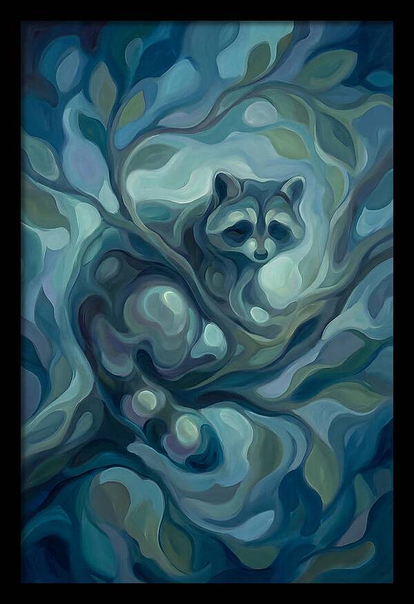 Dexterous Raccoon In Night