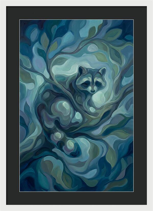 Dexterous Raccoon In Night