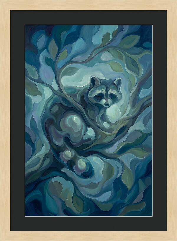 Dexterous Raccoon In Night