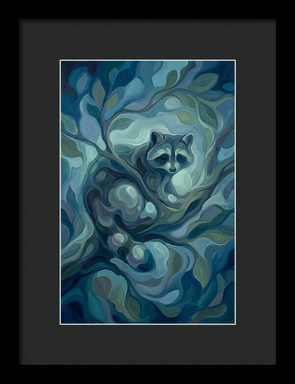 Dexterous Raccoon In Night