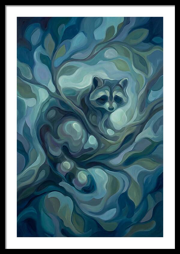 Dexterous Raccoon In Night