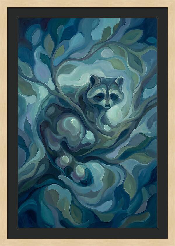 Dexterous Raccoon In Night