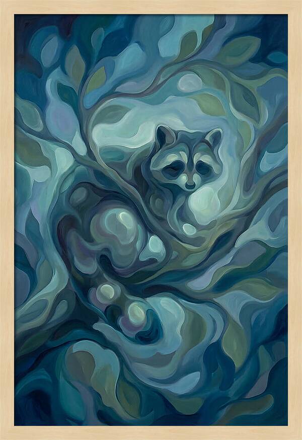 Dexterous Raccoon In Night