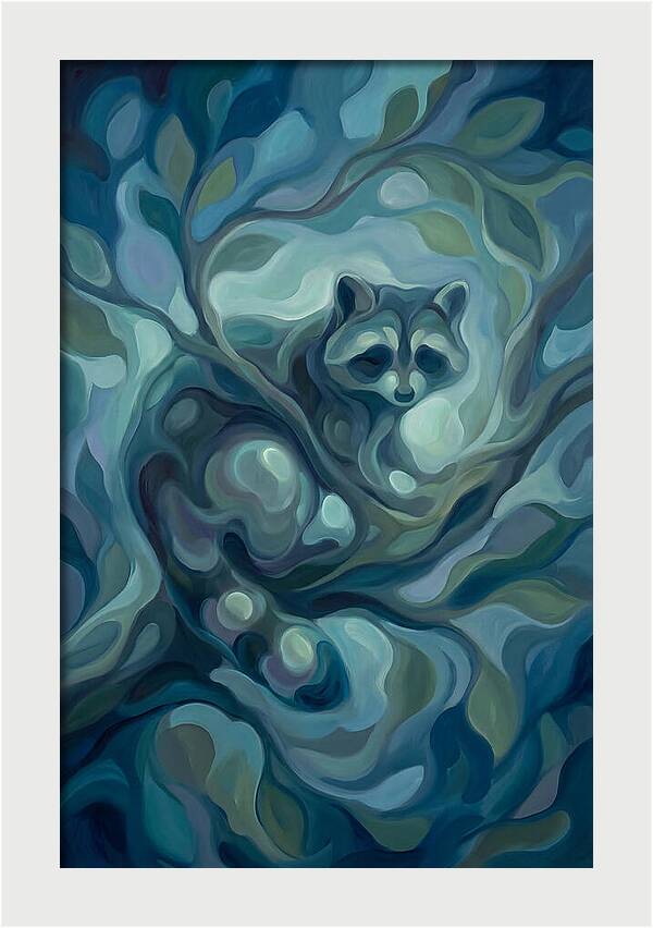 Dexterous Raccoon In Night