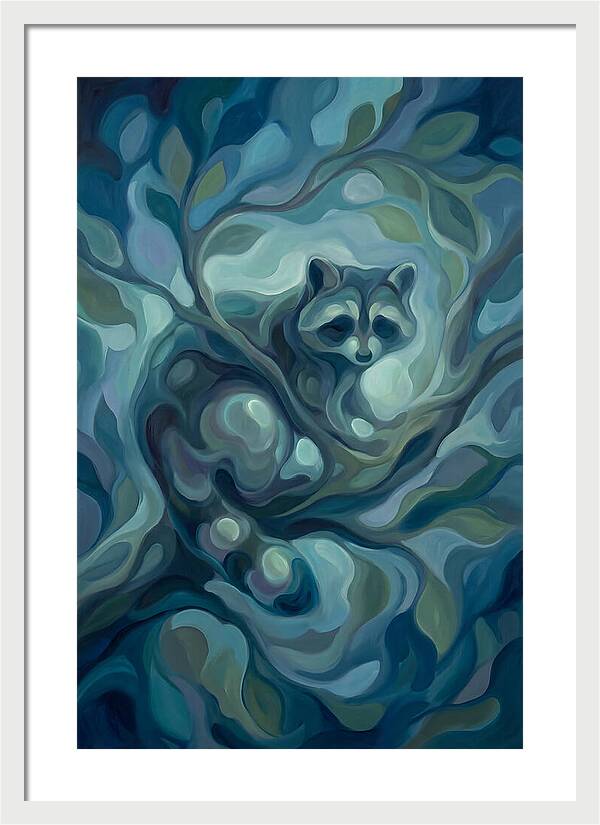Dexterous Raccoon In Night