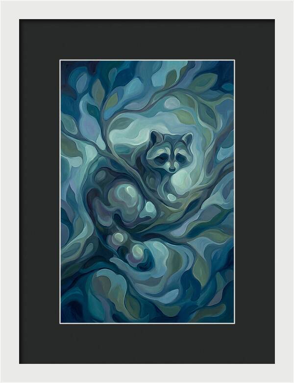 Dexterous Raccoon In Night