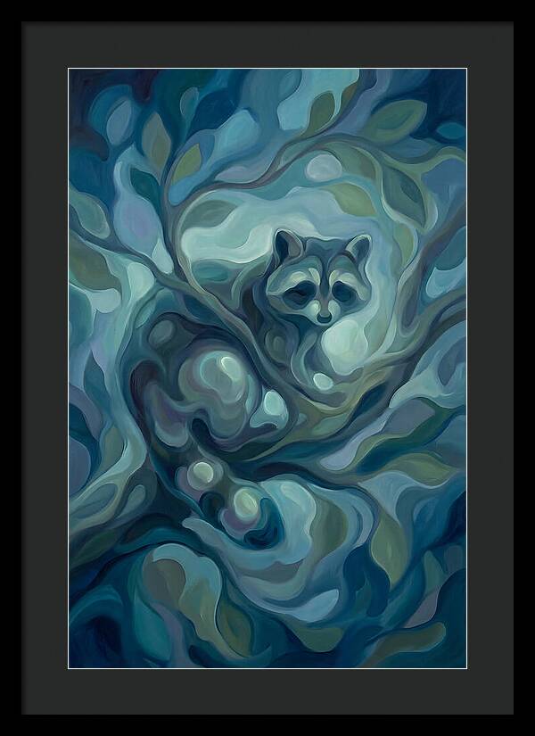 Dexterous Raccoon In Night