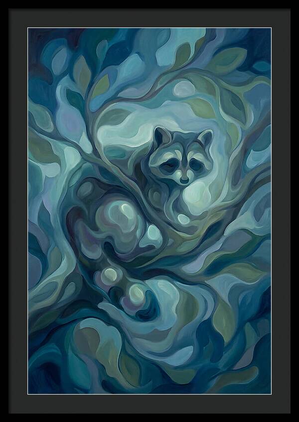 Dexterous Raccoon In Night