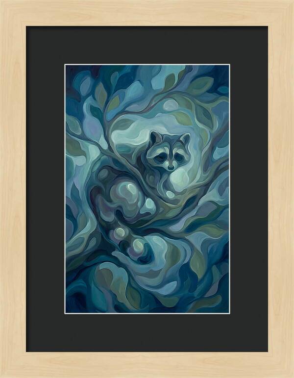 Dexterous Raccoon In Night